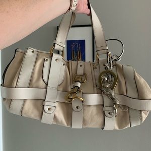 Ivory Chloe Kerala Equipped Satchel Handbag Purse Authentic